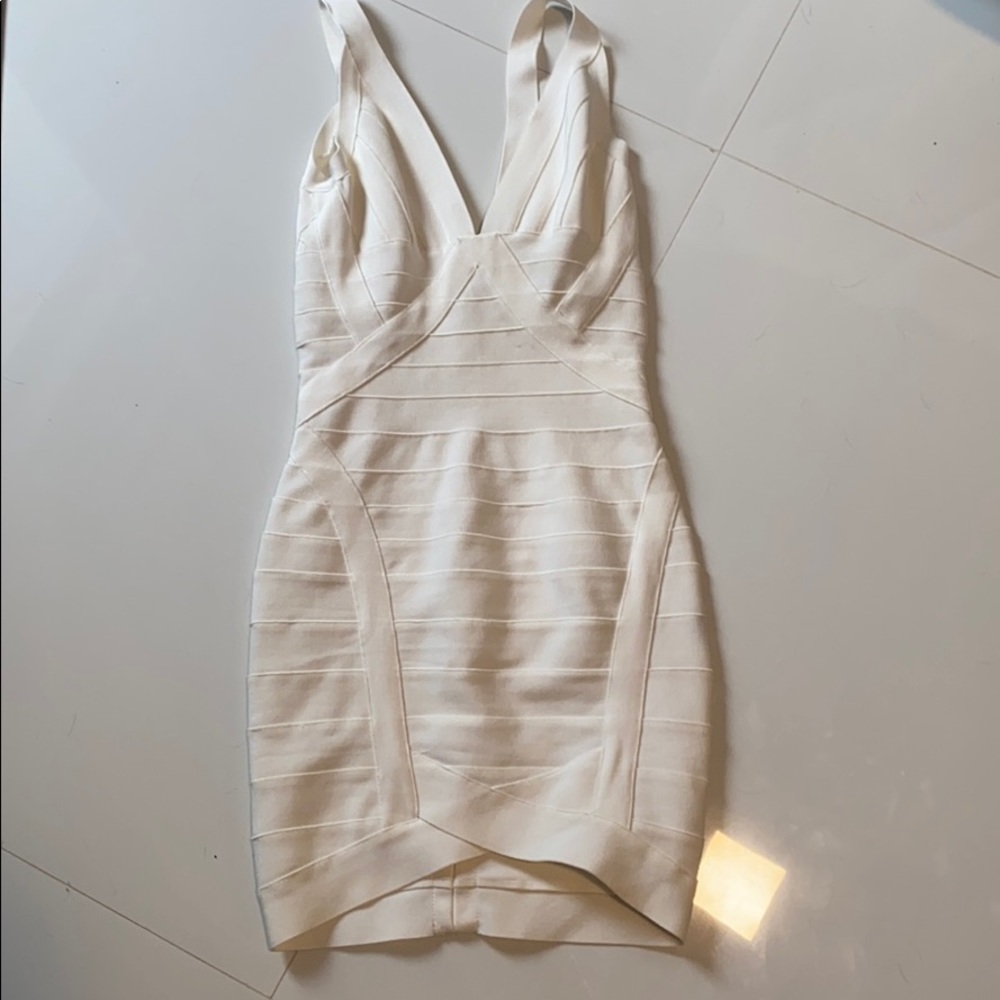 White bandage dress